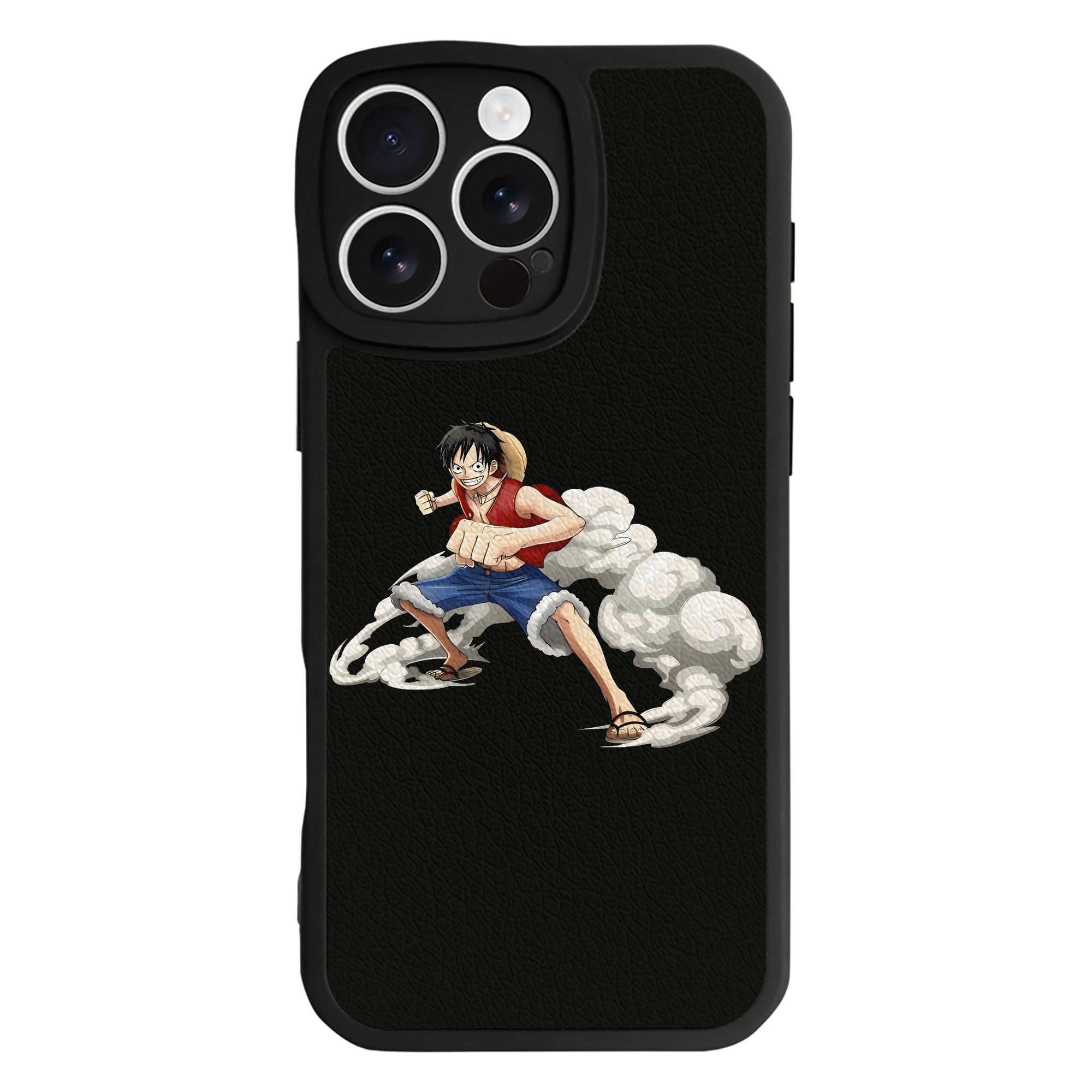 （画像用） ワンピース モンキー・D・ルフィ ONE PIECE Monkey D. Luffy 【iPhone 16シリーズ対応】シリコンスマホケース（レザー調） 材質：シリコン